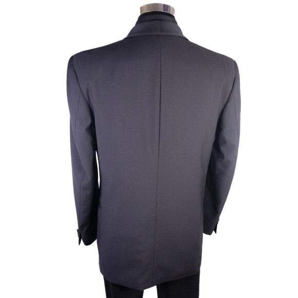 Vito Rufolo Blazer Jacket Men's Size 39-40L Made In Italy Black Solid Tuxedo - Picture 8 of 15
